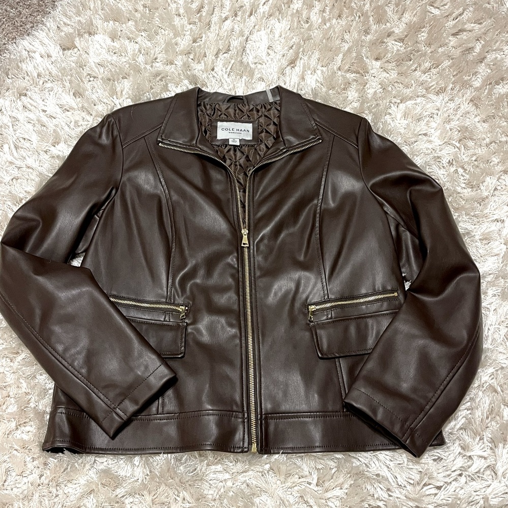 ✨ NWOT Ladies XL Brown Cole Haan Signature Jacket 🧥 ✨